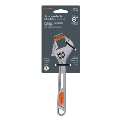 Llave Perico De 8 Cromado Con Grip Truper 15510 | MercadoLibre