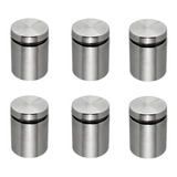 Prolongador Aço Inox Escovado Vidro Madeira (6unid) Ø25*25mm