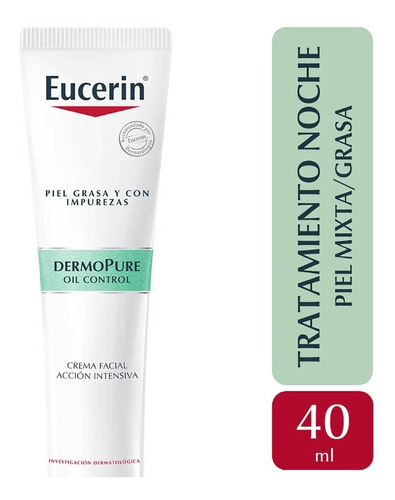 Eucerin Dermopure Oil Control Crema Facial Noche Grasa 40 Ml