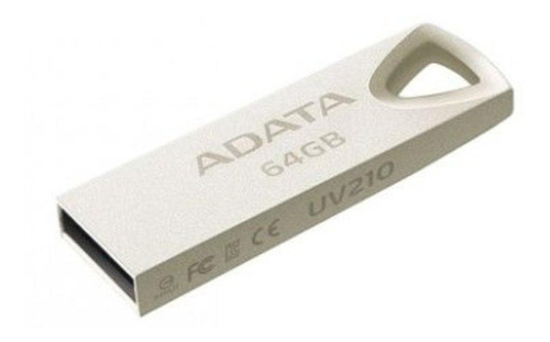 Memoria Usb Adata Uv210 64gb 2.0 Plateado