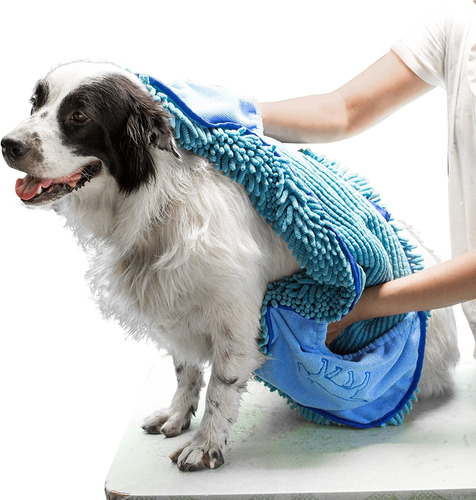 Toalla Para Perros Y Gatos De Microfibra,  Mascotas - Azul
