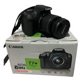 Canon Dslr Eos Rebel T7+, Lente Zoom Compacta Ef-s 18-55mm