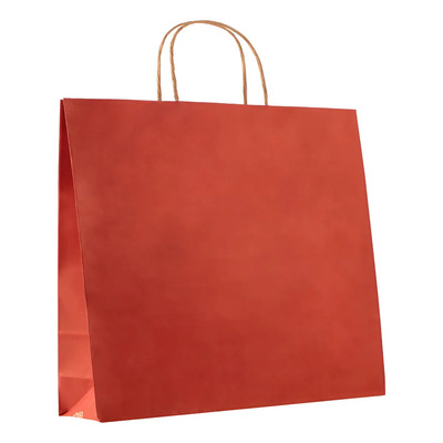 Sacola Papel Kraft 32x30x12 100 Un Vermelho  | Frete grátis