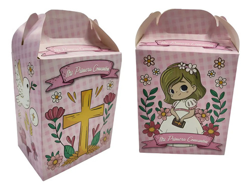 20 Caja Dulcera/lonchera Primera Comunion Dulces Fiesta Bolo