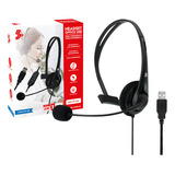 Headset Office P/ Computador Telefone C/ Conector Usb Nfe 5+