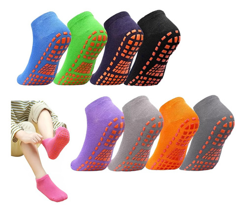 Calcetines Antideslizantes Deportes Para Niños , 8 Pares