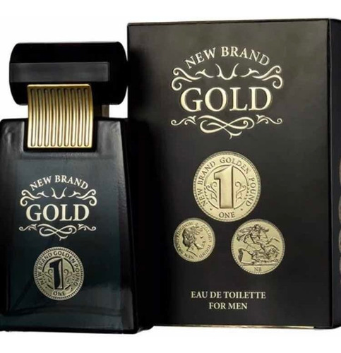 Perfume New Brand Gold For Men Edt 100ml Masculino
