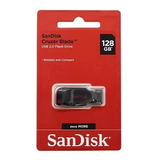 Pendrive Sandisk Cruzer Blade 128gb Usb 2.0 Original Com Nf 