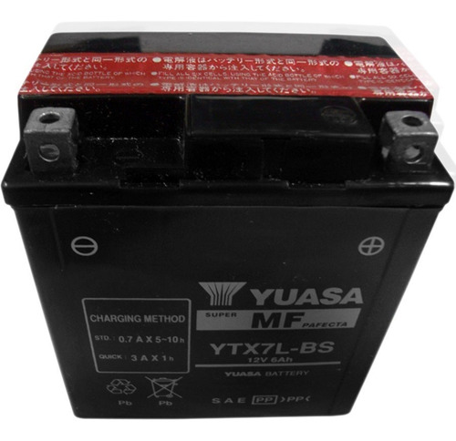 Bateria Yuasa Ytx7l Bs Ybr Xtz Ys 250 Cb 250 Fas **