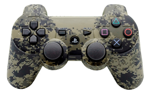 Controle Joystick Compatível Ps3 Play Game Army Brown