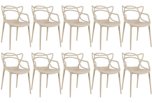 10  Cadeiras Allegra Cozinha Ana Maria Inmetro Colorida Cores Cor Da Estrutura Da Cadeira Nude