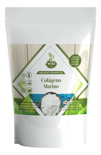 Colágeno Marino Hidrolizado 1kg 100% Puro Yaàx Vida Envío Gr