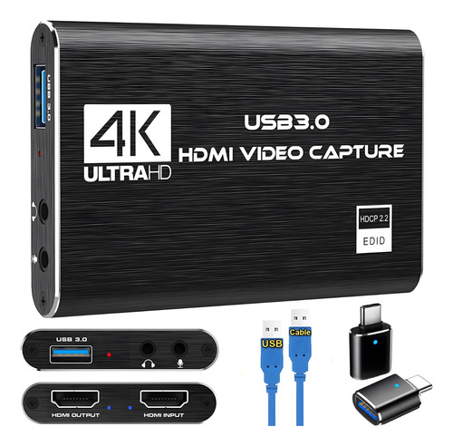 Tarjeta De Captura De Audio Video 4k Hd 1080p@60hz Usb 3.0