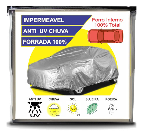 Capa Cobrir Carro Chuva 100% Forrada Hb20s Sedan Proteção Uv