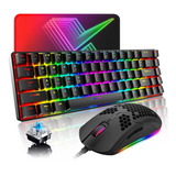 Teclado Y Mouse Combo Compacto 60% Mecánico Para Juego Fr32w