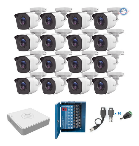 Kit 16 Camaras Hikvision 1080p 2 Mpx Cctv Dvr 16 Canal