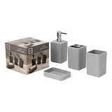 Set Accesorio Baño Organizador Dispenser Jabonera Vaso X4