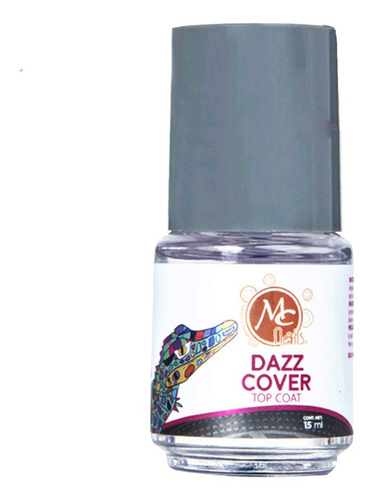 Esmalte Brillante Dazz Cover Top Coat Para Uñas. Mc Nails Color Transparente