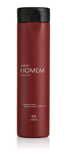 Natura Homem Sagaz Shampo Cabelo Barba E Corpo 3 Em 1 300ml