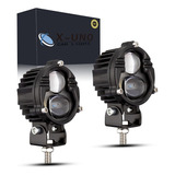 Lupas De Faros Lases Bicolor Beam Auxiliare Carro Moto 4x4