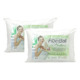 Combo 2 Almohadas Nativa Fiberball C/faja 70x40 Oferta!