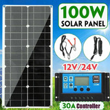 100w Panel Solar 100a Lcd Controller 12v Cargador De Batería