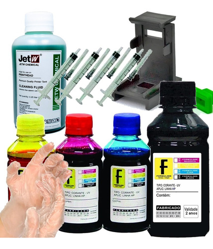 500ml Tinta Recarga Cartucho Hp 1515 2646 3546 4640 662