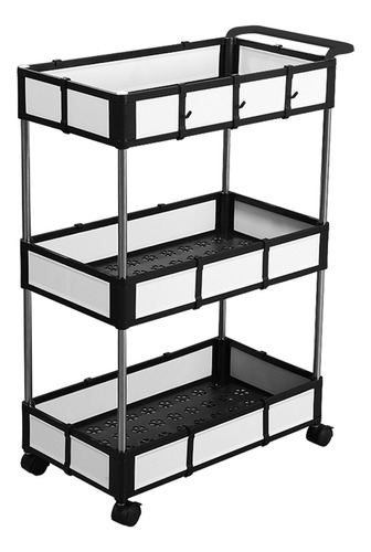 Cestas Desmontables Trolley Cart De 3 Capas Con Asa De Cocin