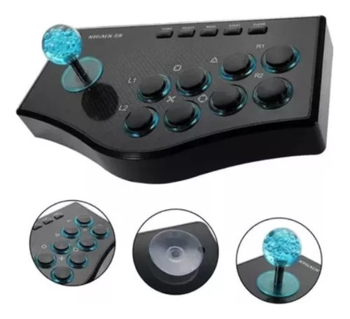  Joystick Arcade  Pc Smart Tv Ps2 Ps3 Color Negro