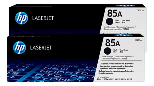 Pack X2 Tóner Hp 85a Laserjet Impresora Original 1600p Negro