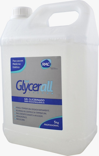 Gel Glycerall Glicerinado Radiofrequência Rmc 5kg Galão