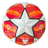 Balón Futbol Soccer No 5 Híbrido Champions Estrellas Sellado Color Naranja