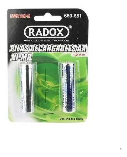 Pilas Recargables Aa 1200 Mah 660-681 Radox