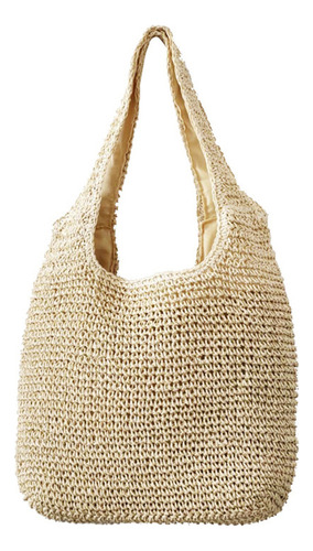 Bolso Bandolera De Paja For Mujer, Casual, De Playa, De Ver