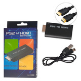 Adaptador Conversor Ps2 Audio Vídeo Av + Cabo Hdmi 2m 