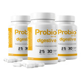 Probiótico 25 Billones Digestive, 3 Frascos, 90 Cápsulas