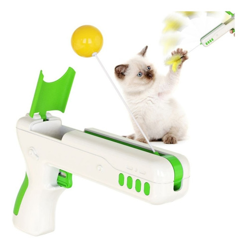 Juguete Interactivo Para Gatos Con Pluma Bola Gato Caña Caza