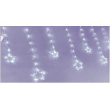 Cascata Fio D.fada Pvc Estrelas Natalinas 130 Leds Bivolt 8f