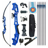 Kit Arco Recurvo Deportivo Flechas Y Accesorios Para Adultos