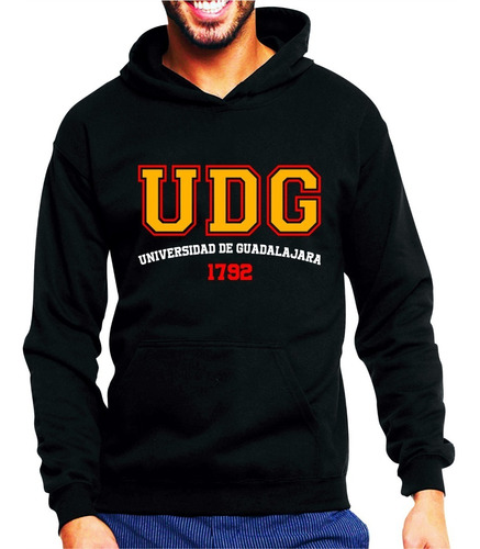 Universidad De Guadalajara Udg 1792 Jalisco Sudadera Negra