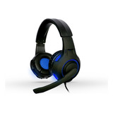 Gaming Naceb Headset Gamer Na-0304 Micrófono Omnidireccional Sonido De Alta Definición Con Cancelación De Ruido Color Negro Con Azul