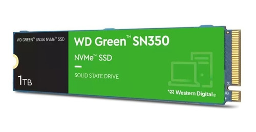 Disco Sólido Ssd Interno Wdgreen Sn350 Wds100t3g0c 1tb Verde