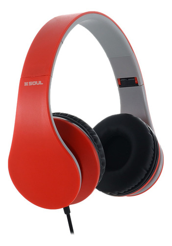 Auricular Soul Vincha Con Cable L600 Sonic Shock Color Rojo