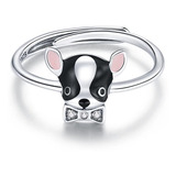 Anillo Chihuahua Ajustable Plata 925 Mujer Joyas 