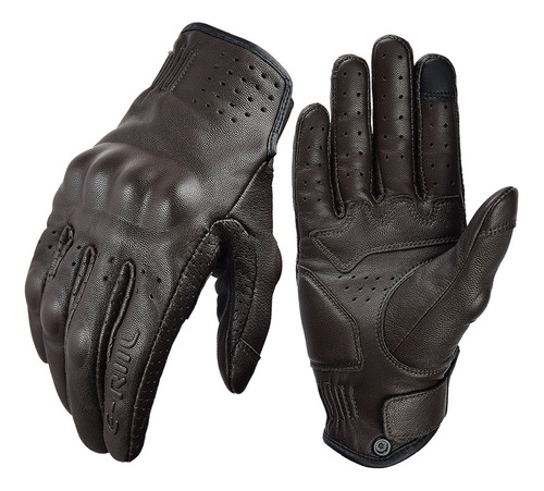 Guantes Vintage De Piel De Oveja Para Moto Four Seasons Para