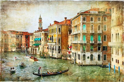 Venecia 90x60cm Canvas Cuadro  Decorativo