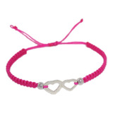 Nueva Pulsera Plata De Ley 925 B203 Corazón Doble Amor Novia