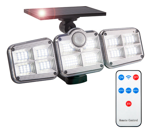 Reflector Led Solar 24w Con Sensor Movimiento + Panel Ip65