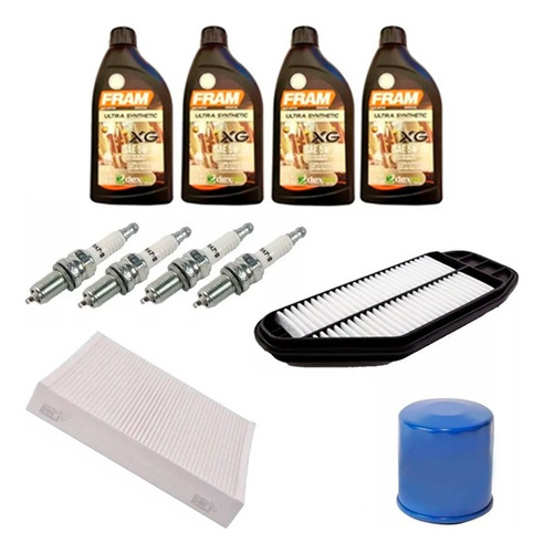 Kit Afinacion Para Spark 1.2 11-15 Aceite 5w30 Sintetico F