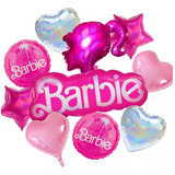 Kit Metálico Globos Para Barbie Decoración Cumpleaños Fiesta
